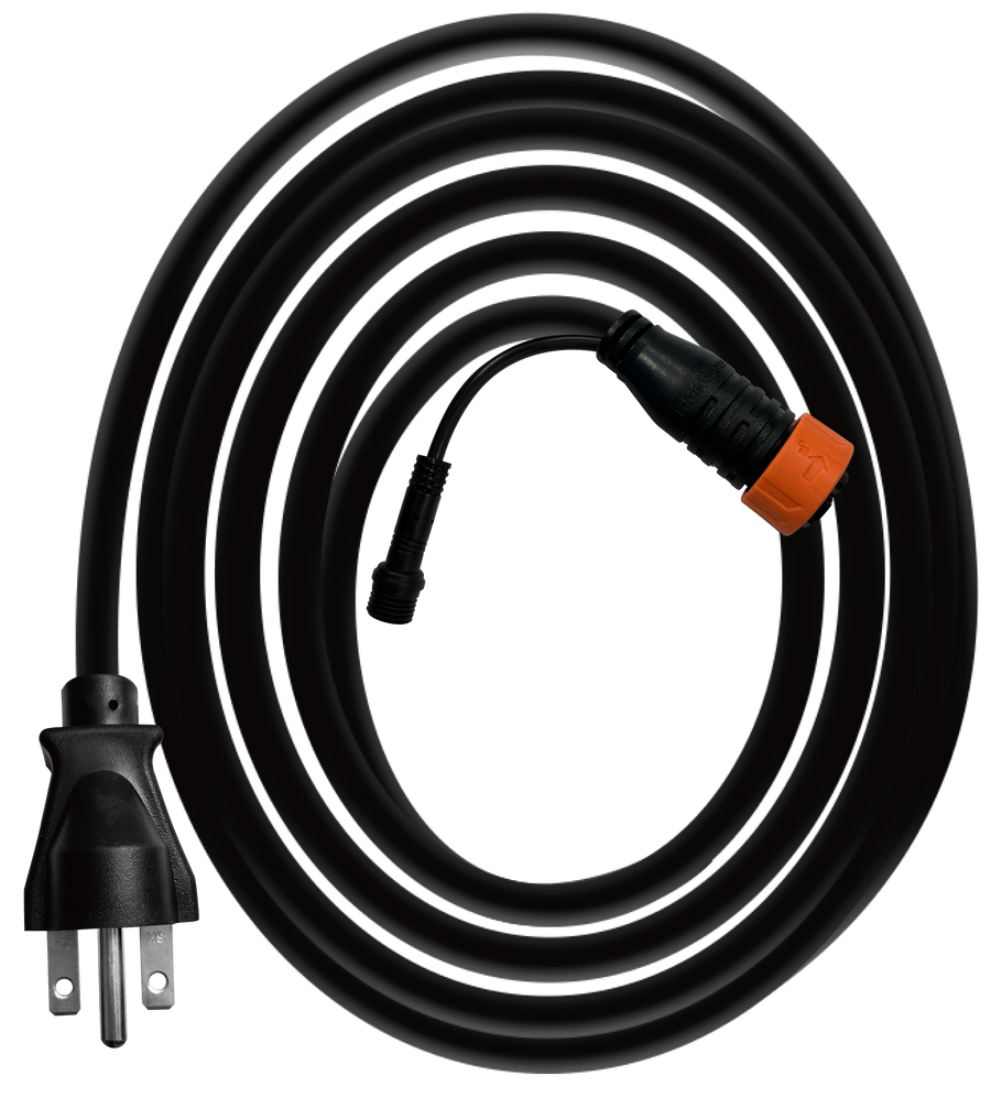 ThinkGrow TDC-240 7ft Splitter Power Cord for Model One LED with NEMA 6-15 Plug and HCS Controller LMA-T Connector.