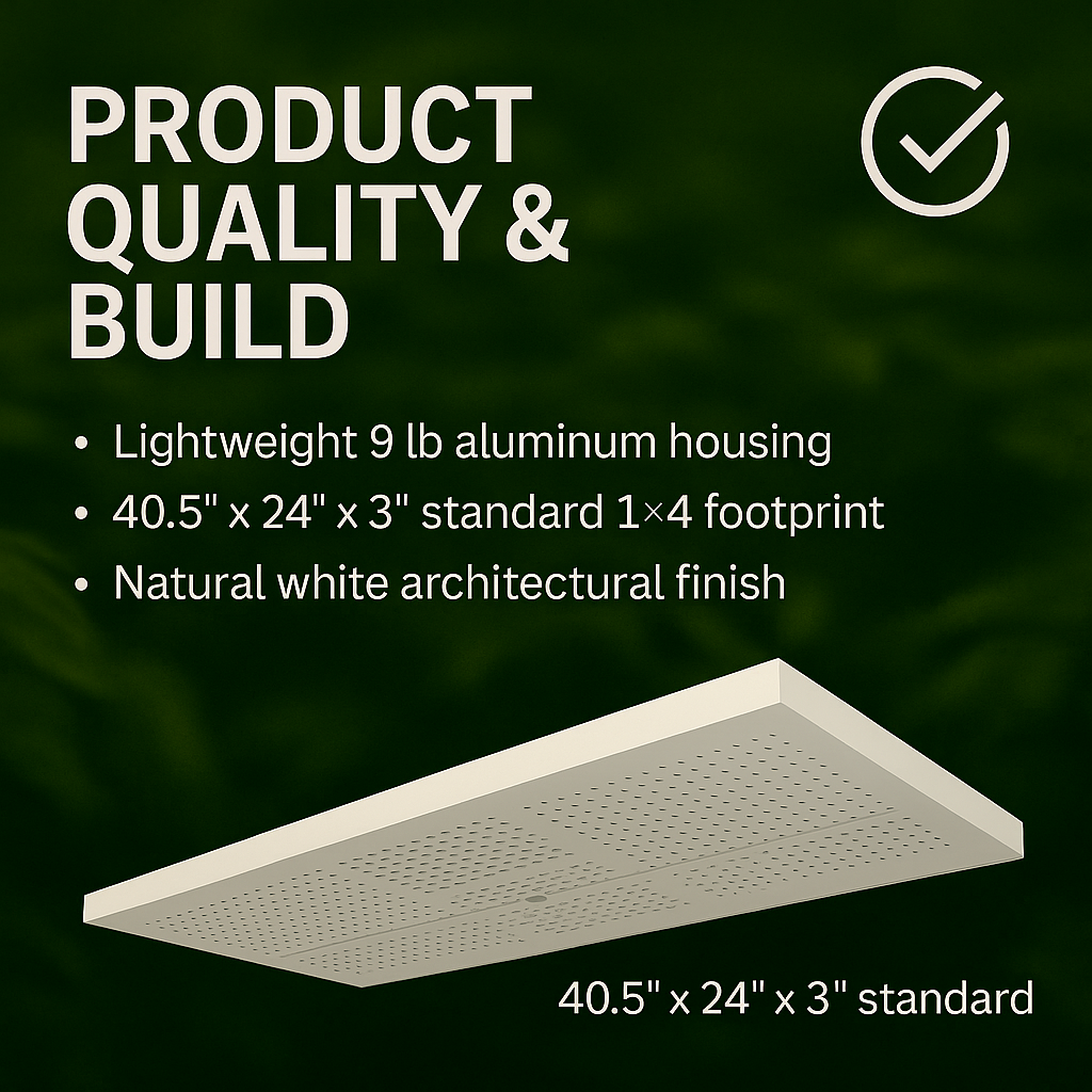 200W LED Grow Light 2’x4’ Veg, Made in the USA. Cabatech CTV-185