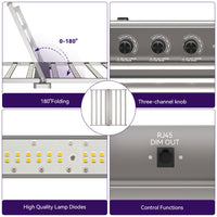 Thumbnail for Hortibest OG8-3300 4' x 4' 900W 200-277V Commercial Tri-Channel Full Spectrum LED Grow Light