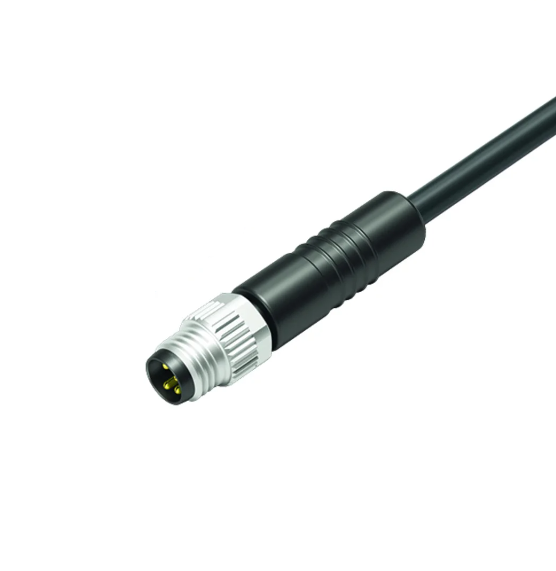 Teros 12 M8 4 pin cable connector with male twist lock.
