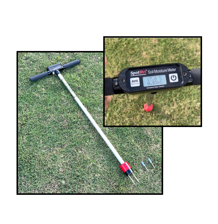 SpotOn Turf Soil Moisture, EC and Temperature Meter. 36" Tall.