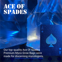 Thumbnail for Ace of Spades Large Mushroom Grow Bag. 8mil with double wall Injection Port. 300 total bags. - Forever Green Indoors