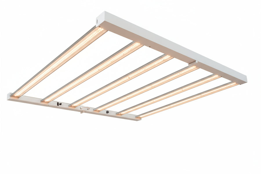 Modern ceiling light fixture on a gray background