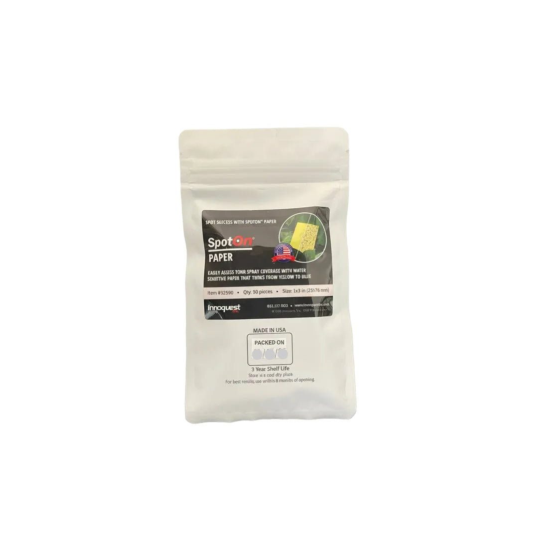 SpotOn 1"x3” Water Sensitive Paper - 50 Sheets for Sprayer Calibration | Water Sensitive Paper - Forever Green Indoors