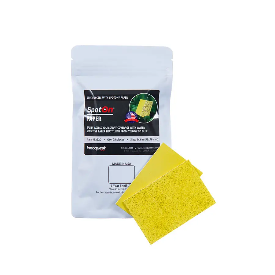 25 Sheets 2”x3” SpotOn Water Sensitive Paper Medium Size (WSP) - for Sprayer Calibration and reduced waste.