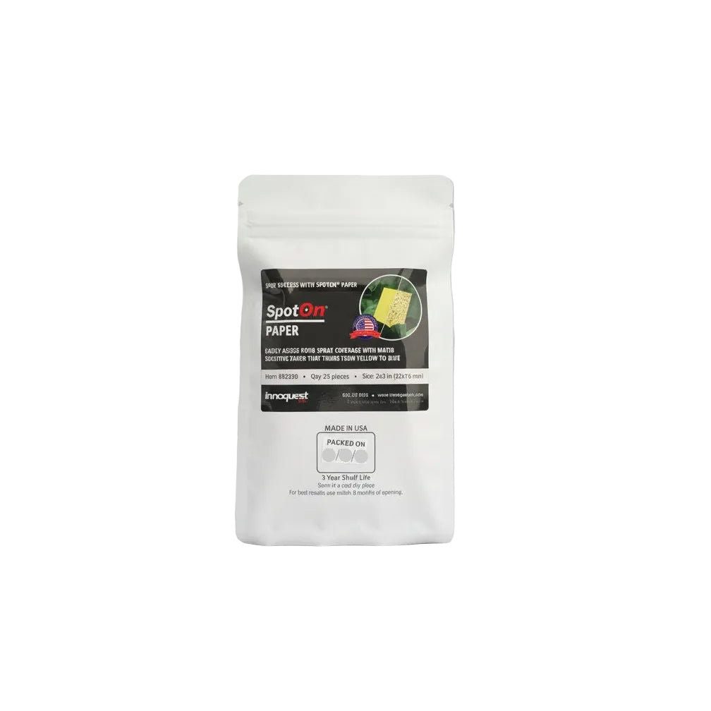 SpotOn 2"x3” Water Sensitive Paper 25 Sheets | Sprayer Calibration Kit - Forever Green Indoors