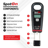Thumbnail for SpotOn Pocket Soil Moisture, EC and Temperature Meter with Bluetooth App Connectivity. For analyzing issues in grow medium watering and feeding. - Forever Green Indoors