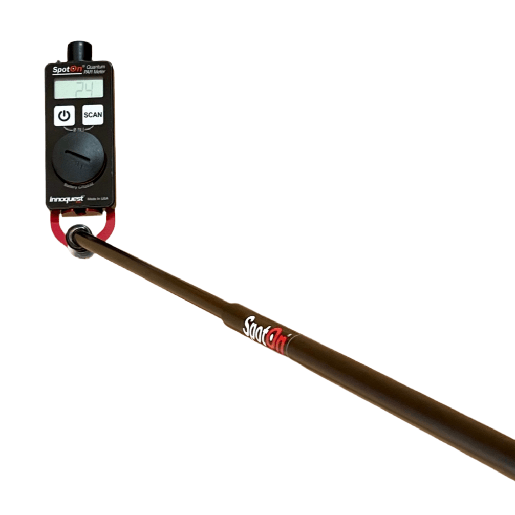 SpotOn Scientific Quantum PAR Meter Bundle + 32" Extension Arm To Read PPFD Deeper In Plant Canopies. Also Calculates DLI. - Forever Green Indoors
