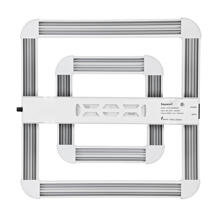 FGI Square 2 LED Grow Light. 220W full spectrum plus far red diodes.