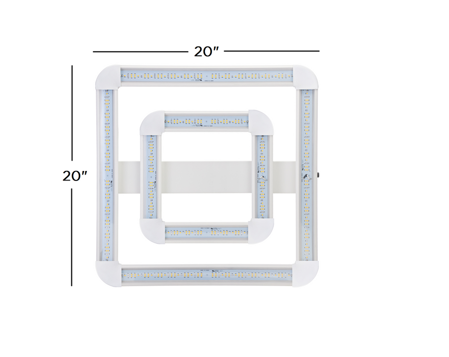 FGI Square 2 LED Grow Light. 220W full spectrum plus far red diodes.