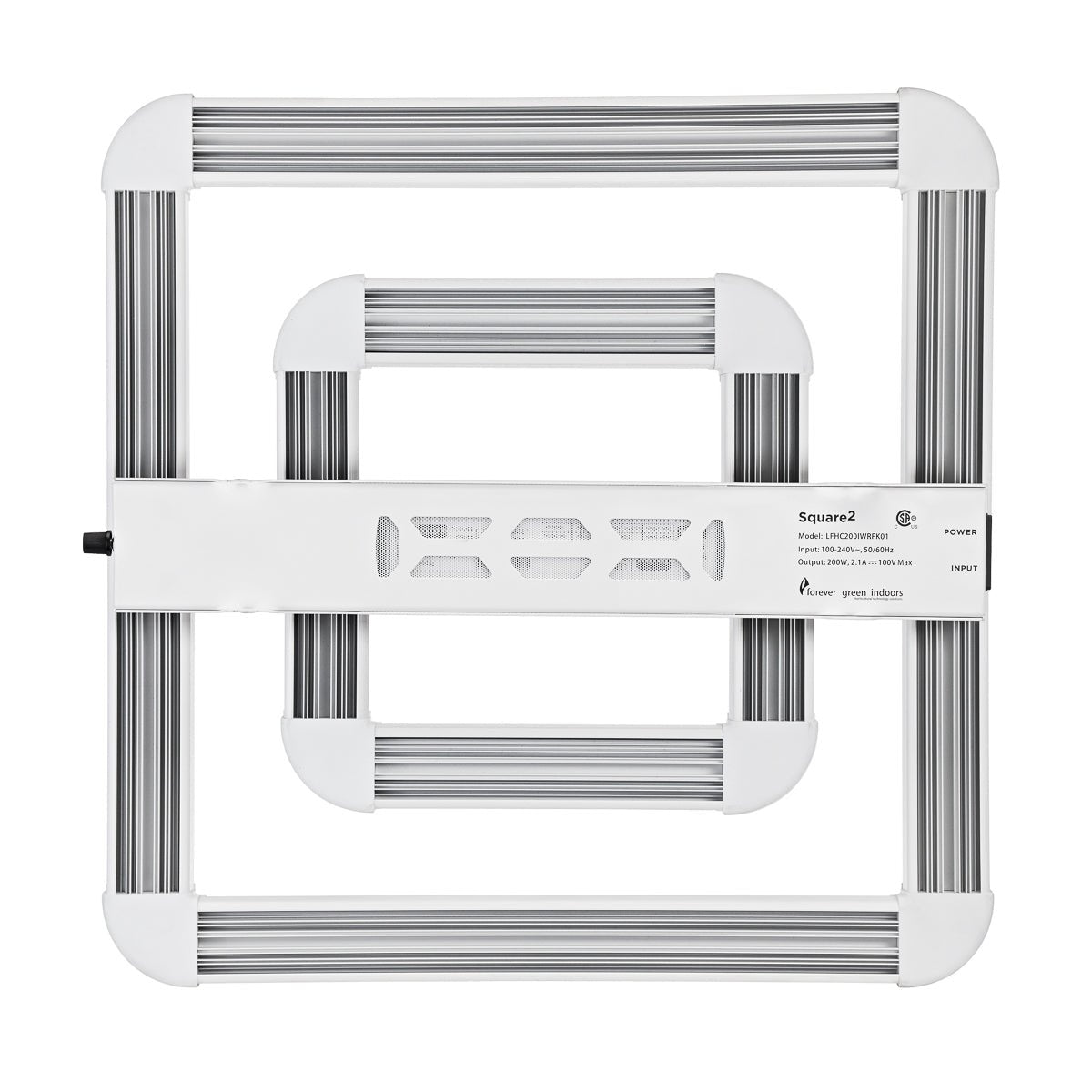 FGI Square 2 220W Full Spectrum LED Grow Light. Great for 2 x 2 grow spaces and tents. - Forever Green Indoors