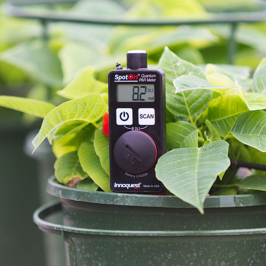 SpotOn Quantum PAR Meter measures photosynthetic light on plants.